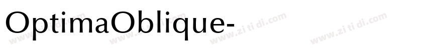 OptimaOblique字体转换