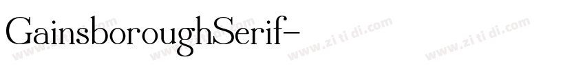 GainsboroughSerif字体转换