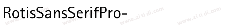 RotisSansSerifPro字体转换