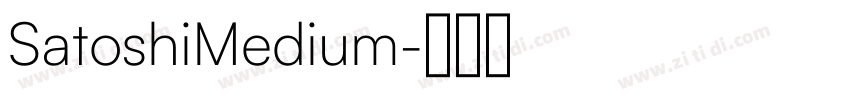 SatoshiMedium字体转换