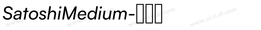 SatoshiMedium字体转换