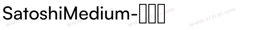 SatoshiMedium字体转换