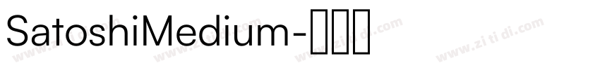 SatoshiMedium字体转换