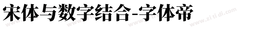 宋体与数字结合字体转换