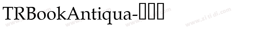 TRBookAntiqua字体转换