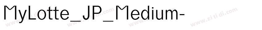 MyLotte_JP_Medium字体转换