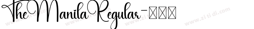 TheManilaRegular字体转换