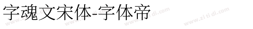 字魂文宋体字体转换