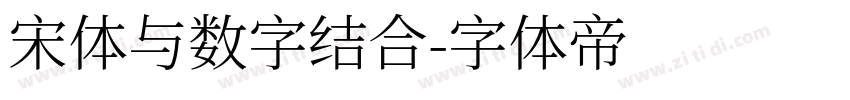 宋体与数字结合字体转换