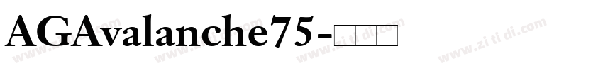 AGAvalanche75字体转换