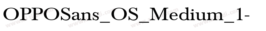 OPPOSans_OS_Medium_1字体转换