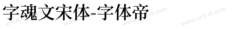 字魂文宋体字体转换