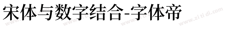 宋体与数字结合字体转换