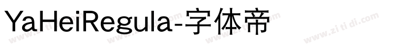 YaHeiRegula字体转换