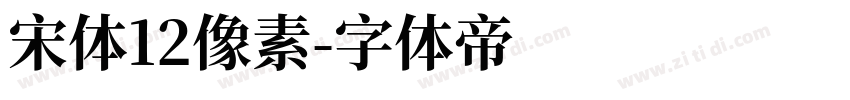 宋体12像素字体转换