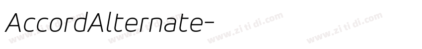 AccordAlternate字体转换