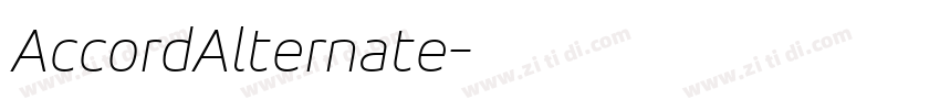 AccordAlternate字体转换