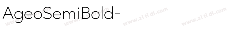 AgeoSemiBold字体转换