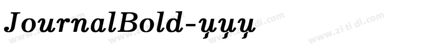 JournalBold字体转换