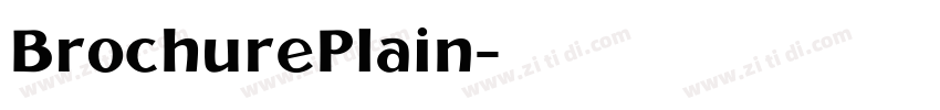 BrochurePlain字体转换