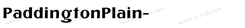 PaddingtonPlain字体转换