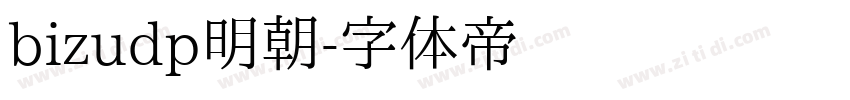 bizudp明朝字体转换