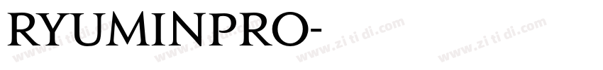 RyuminPro字体转换