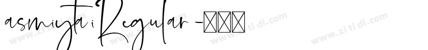 asmiyatiRegular字体转换