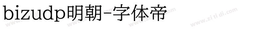 bizudp明朝字体转换