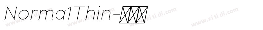 Norma1Thin字体转换