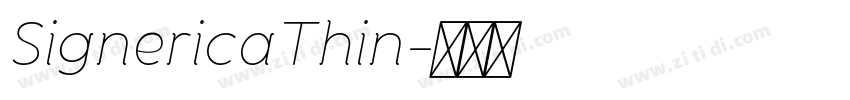 SignericaThin字体转换