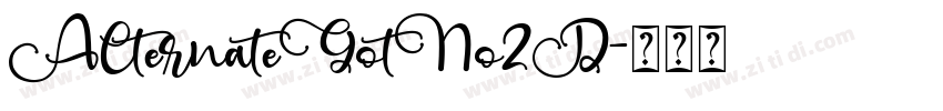 AlternateGotNo2D字体转换