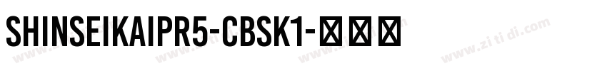 ShinseiKaiPr5-CBSK1字体转换