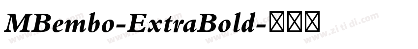 MBembo-ExtraBold字体转换