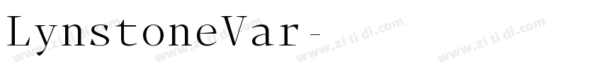 LynstoneVar字体转换