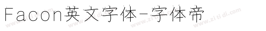 Facon英文字体字体转换