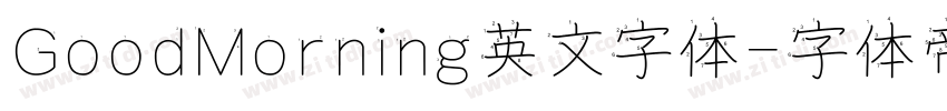 GoodMorning英文字体字体转换