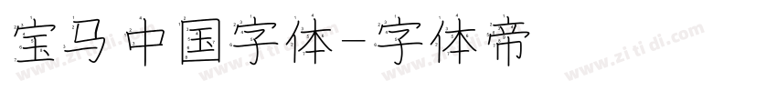 宝马中国字体字体转换