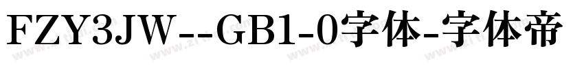 FZY3JW--GB1-0字体字体转换