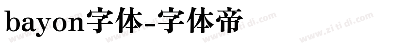 bayon字体字体转换