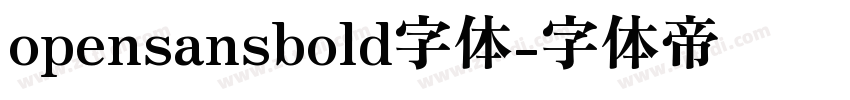 opensansbold字体字体转换