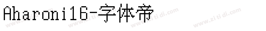 Aharoni16字体转换