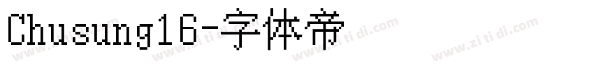 Chusung16字体转换