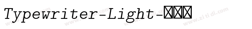 Typewriter-Light字体转换