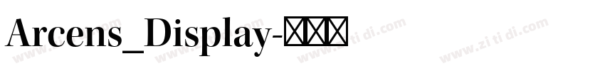 Arcens_Display字体转换