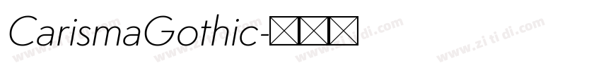 CarismaGothic字体转换