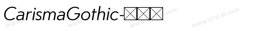 CarismaGothic字体转换