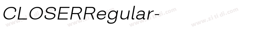 CLOSERRegular字体转换