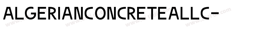 AlgerianConcreteAllC字体转换