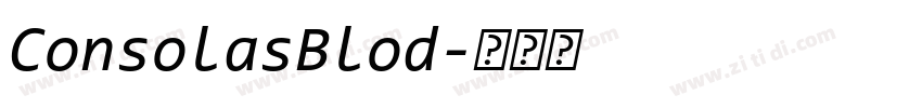 ConsolasBlod字体转换